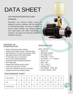 1hp pressure booster datasheet